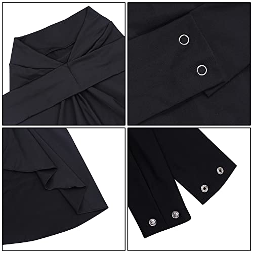 Suillty Fashion Muslim Hijab for Women Instant Snap Fastener Hijab Inner Cap Full Cover Head Wraps Scarf Islam Turban Caps - color: Black