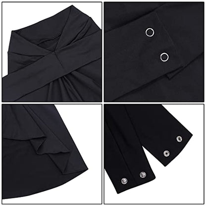 AIBEARTY Women Fashion Instant Muslim Turban Hijab with Snap Fastener Breathable Headscarf Bonnet Cap Turban Hat Shawl - color: Black