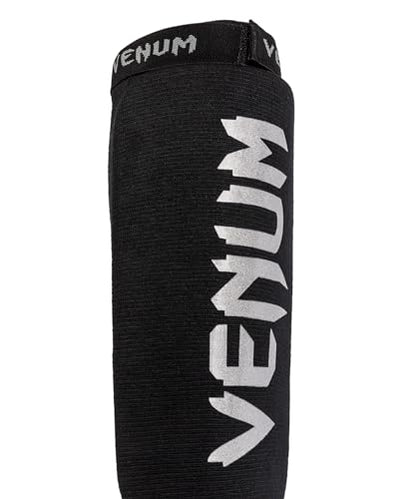 Venum Kontact Shin Guards - color: Black/Silver, size: X-Small