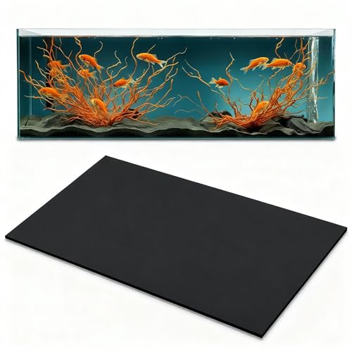 Pangda 1 Pcs 20 x 10 Inch Aquarium Fish Self Leveling Mat for Under Tank 5mm Thick Foam Compressible Neoprene Mat with Adhesive Backing Shockproof Waterproof Easy to Cut Stability, Black - size: 20 x 10 Inch