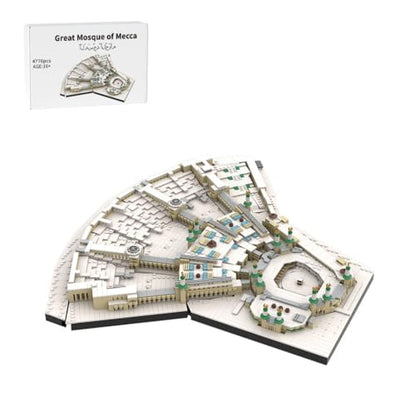 Great Mosque of Mecca Architecture Building Blocks Set, 4776PCS World Famous Landmark Street View Collection Display Model Home Decor Kits, Gifts for Bricks Enthusiasts, MOC-184753