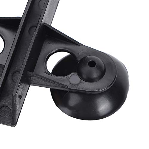 Aquarium Separation Clip Fish Tank Divider 40PCS PVC Suction Cup Support Board for Breeding Fish Preventing Fighting White Black 6.5x5.3cm (Black) - color: Black