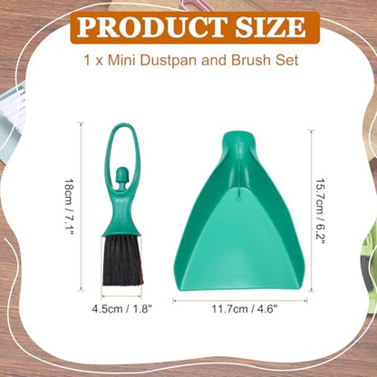 uxcell Mini Dustpan and Brush Set, Small Broom and Dustpan Set for Office Tabletops Sofas Keyboards Home Cleaning Tool, Blue Green - color: Blue Green