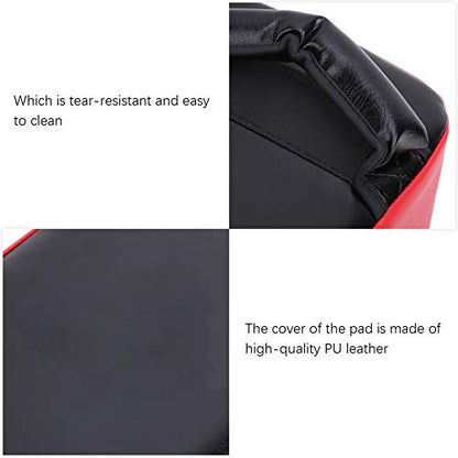HERCHR Boxing Strike Pads, PU Sponge Punching Pad Shock Proof Strike Shield Foot Target Practice Training Pads Equipment for Taekwondo Karate Kick Punching(red)