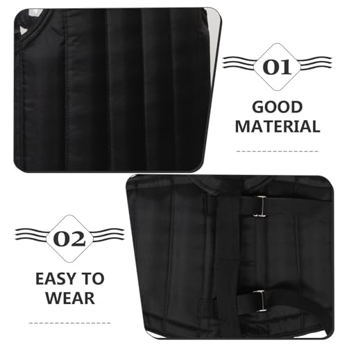 GARVALON Professional Chest Guard and Portable Boxing Protector Black Adult One Size Ergonomic Chest Protection Guard for Martial Arts, Taekwondo, and Combat Training