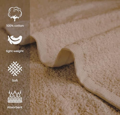Avalon Towels Salon Towel - Beige Hand Towels Bulk Pack of 24 - 100% Cotton Absorbent Spa, Facial & Gym Towel for Working Out - 16x27 Inches (Not Bleach Proof) - color: Beige