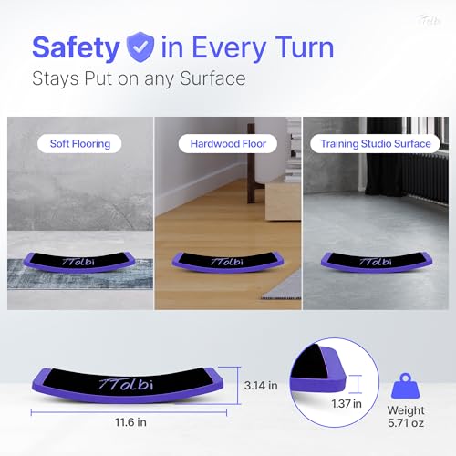 Turn Board for Dancers and Skaters, Ballet and Figure Skating Spinner | Off-ice trainer to improve spins, turns and balance for ballet, ice skating, cheer and gymnastics, all levels - color: Blue