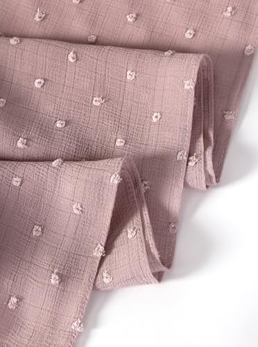 Chiffon Dotted Hijab Scarf for Women, Lightweight Textured Head Wrap Shawl,Soft Muslim Headscarf for Spring Fall - color: Mcmqxf2531-3#lightpink