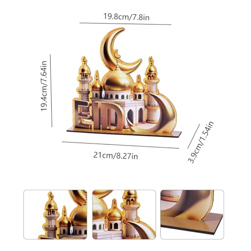 Ramadan Centerpieces Decorations,Eid Mubarak Table Decor,Happy Ramadan Kareem Signs,Detachable Tabletop Party Supplies
