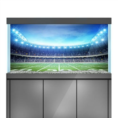 Aquarium Background Stickers - Football Field Light - Fish Tank Reptile Terrarium Decor Poster (80 x 40 cm / (31.4 x 15.7 inches)) - size: 80 x 40 cm / (31.4 x 15.7 inches)