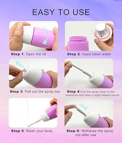 Portable Bidet Bottle - Handheld All-in-One Personal Bidet Bottle , 12.2 oz, for Personal Hygiene, Outdoor Camping, Prenatal and Postpartum Menstrual Care, Perineal and Hemorrhoidal Treatment