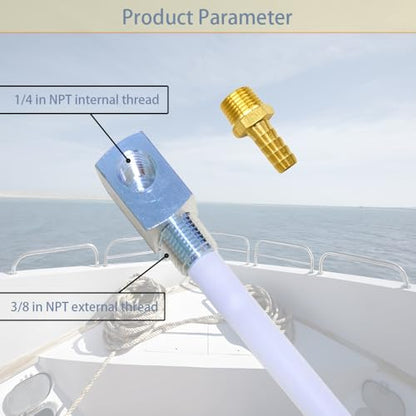 7-0948 for 12" Marine Fuel Pickup Tube with Strainer Compatible with Universal Boat Fuel Tank