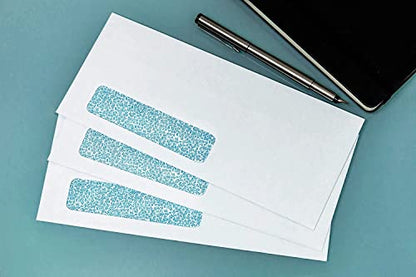 500 pack Custom Printed #9 Window Envelopes, Gummed Seal, for Quickbooks Invoices, Checks and Return Mail, Text and Logo Customization, Security Tinted White 24lb Paper, 3 7/8 x 8 7/8 Inches - size: #9 Envelopes | 500 Count