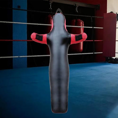 Unfilled Wrestling Dummy Bag for Training and Practice Sessions, PU Leather Grappling Dummy for MMA Boxing Martial Arts, 6 Size Options 47-67 inch