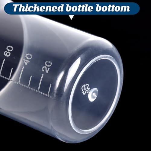 6PCS 100ml Plastic Lab Beakers, Transparent Measuring Cups with Graduated Scale & Pour Spout for Science Experiments, Kitchen, Liquid Measuring - style: 100 ML
