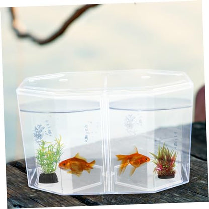 GALPADA Fish Breeding Tank with Divider Isolation Box for Betta Guppy Shrimp and Clownfish Easy to Clean and Store Design for Spawning and Nursing