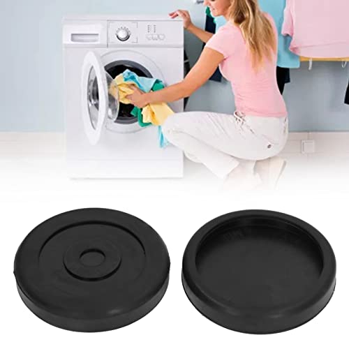 Anti Vibration Pads, Antislip Universal Pedestals for Washer Dryer, Noise Dampening and Shock Support Circular Rubber Isolation Feet Mats Set of 4