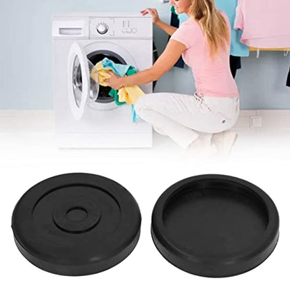Anti Vibration Pads, Antislip Universal Pedestals for Washer Dryer, Noise Dampening and Shock Support Circular Rubber Isolation Feet Mats Set of 4