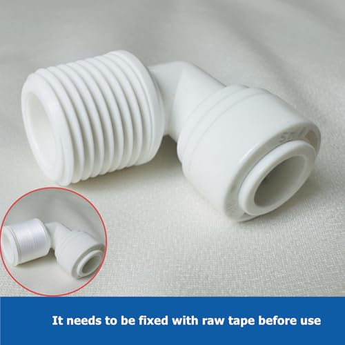 10 Pack 3/8" Push to Connect Fitting - 3/8" OD Tube x 3/8" Male Thread Straight Connector for Reverse Osmosis Systems, Water Filters & Plumbing (white) - style: 3/8" Male x 3/8" od straight connect (10)