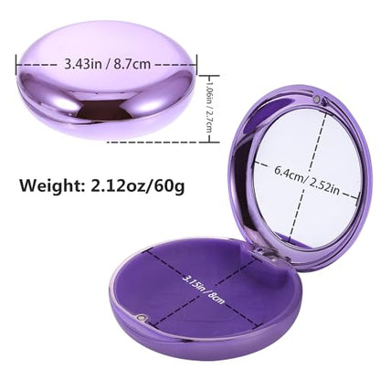 Retainer Case with Mirror, Cute Retainer Holder Case, Slim Aligner Case with Removal Tool, Magnetic Closure, Convenient Orthodontic Case for Invisalign/Night Guard/Mouth Guard - color: Purple