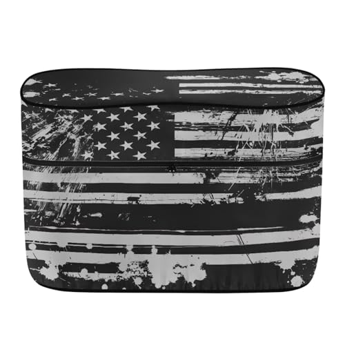 Howilath Heavy Duty RV Propane Tank Cover for Dual 30Lb Tanks Weather Resistant Dark American Flag Gas Cylinder Cover - color: Dark American Flag, size: Medium(Double 30LB)