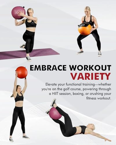 Mikolo Medicine Ball, Wall Ball,Soft Medicine Ball Set,Slam Ball for Core Training, Strength Workouts -Multi-Weight 10lbs 20lbs Exercise Balls for Home Gym, Functional Fitness (10/15/20/25LB) - style: Medecine ball with a rack:10LBS+15LBS+20LBS+25LBS+ Rac