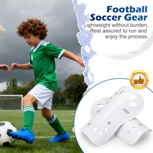 Soccer Shin Guards, 2 Pair Lightweight and Breathable Shin Guard Sleeves for Adults Football Player, Calf Protective Gear Shin Guards for Men Women (Bigger Shin Guards) - color: Black White