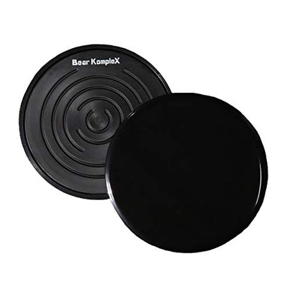 Bear KompleX Sliding Core Discs, 2-Pack Dual-Sided Fitness Sliders, Improve | For Home Workouts, Exercise on Hardwood or Carpeted Surfaces, Strengthen Core, Improve Balance, Home-Workout PDF, Dual-Sided