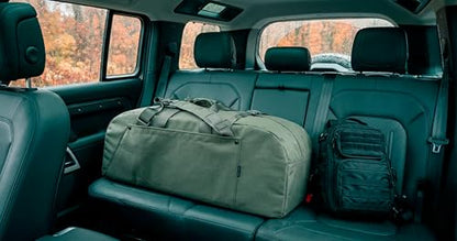 85L Military-Style Duffle Backpack, Rigid Panels | 85L 600D military-style duffle with rigid bottom and side panels for deployment, camping, hunting, road trips, and go-bags - color: Black
