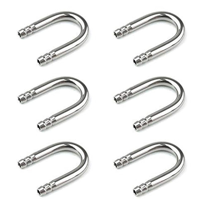 6 PCS U Shaped Stainless Steel Tube CO2 Connector for Aquarium Fish Tank Co2 Oxygen Tubing