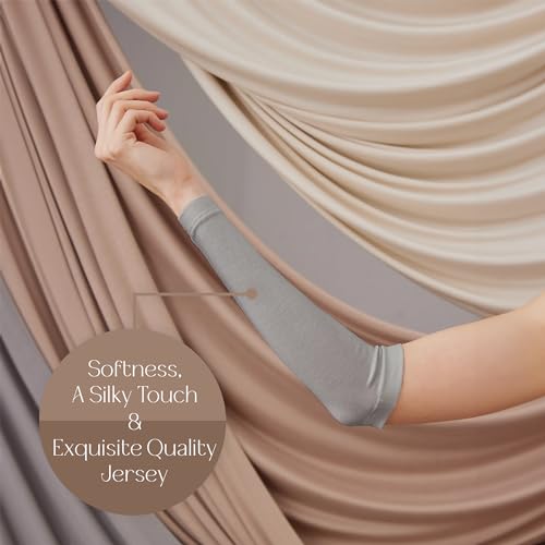 Modest Arm Cover | Jersey Arm Cover | Modest Sleeve Covering for Muslim Women - color: Silver
