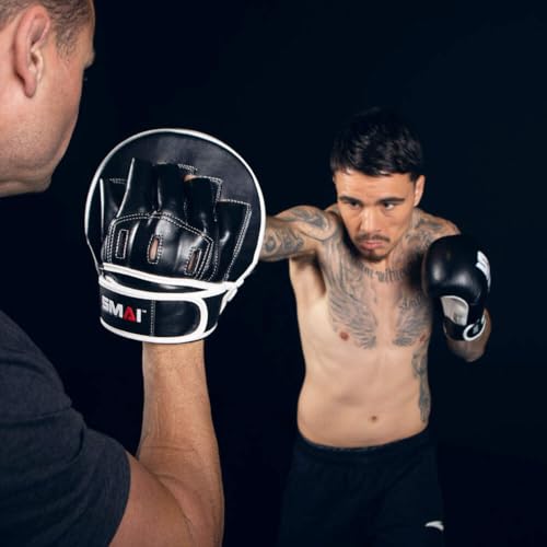 SMAI Essentials Boxing Focus Mitts - Curved Gloves for MMA Punching Training and Sparring
