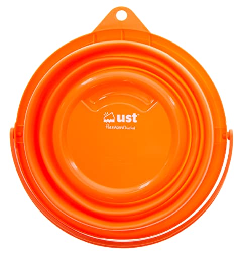 UST FlexWare Collapsible Bucket with Strong, Flexible, Compact, BPA Free Design and Sturdy Handle for Hiking, Backpacking, Camping and Outdoor Survival - style: 1.0