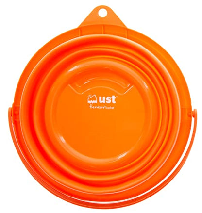 UST FlexWare Collapsible Bucket with Strong, Flexible, Compact, BPA Free Design and Sturdy Handle for Hiking, Backpacking, Camping and Outdoor Survival - style: 1.0