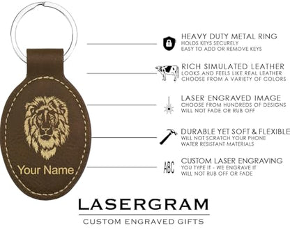 LaserGram Oval Keychain, Allah 1, Personalized Engraving Included (Rustic with Gold) - color: Rustic With Gold