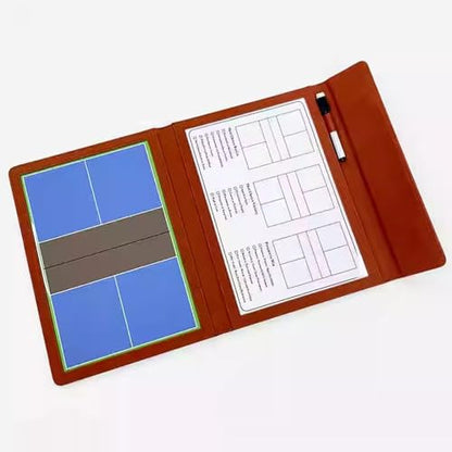 Pickleball Coaching Board, Foldable Tactic Clipboard, Dry Erase Magnetic Equipment Kit, with 2 Markers, for Training Match