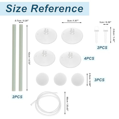 Aquarium Floating Plant Corral, Floating Plant Fence for Aquarium with Suction Cups, Aquarium Floating Plant Fence for Fish Tank and Aquarium, 35.43", 1 Set