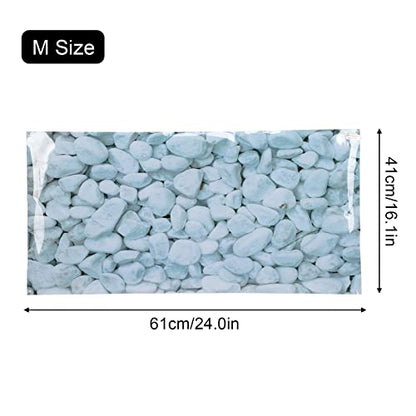 HEEPDD Aquarium Background, White Stone Aquarium Background PVC Self Adhesive Fish Wallpaper Sticker for Terrarium Aquarium Fish Decoration (24x16.1in) - size: 61*41CM