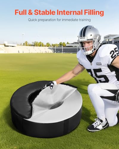VEVOR PVC Step Over Dummy, High-Density Sponge Blocking Pad Equipment, Heavy Duty Tackle Dummies with Handles, Great for Footwork Drills Sports Training Practice - size: 1PC Tackle Wheel 28*8inch
