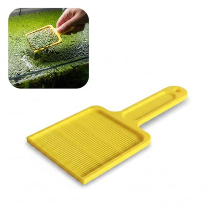 Duckweed Remover Tool for Aquarium, Floating Plant Skimmer | Aquarium & Pond Skimmer Tool for Duckweed, Salvinia and Water Lettuce Removal, Durable Plastic Plant Remover (Yellow) - color: Yellow
