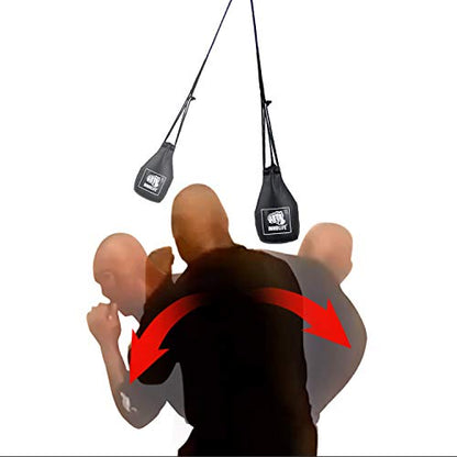 INNOLIFE Boxing Slip Bag, Dodge Hide Speed Bag Maize Ball Leather Ball for Reflex Training, Boxing, Kickboxing, MMA Pendulum Training, Red - style: Black (Without Filler)