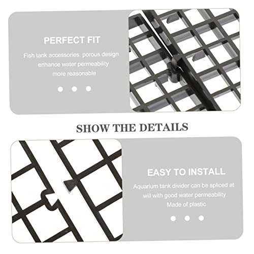 Abaodam 1Set Aquarium Dividers Boards for Fish Tank Bottom Partition with Suction Cups for Breeding and Separating Fish