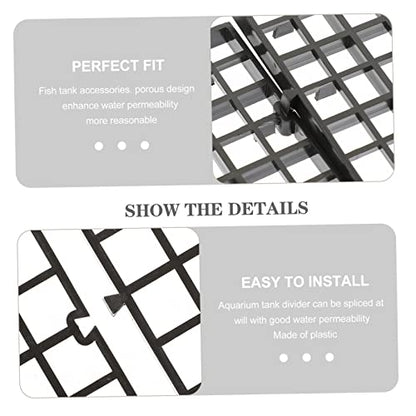 Abaodam 1Set Aquarium Dividers Boards for Fish Tank Bottom Partition with Suction Cups for Breeding and Separating Fish