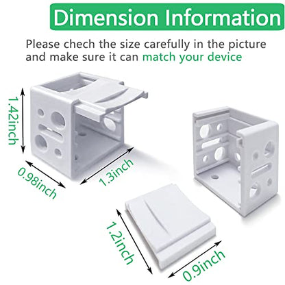 Mini Blind Brackets, 1 Inch Window Blind Brackets for Headrail Holder, Mini Blinds Box Mounting Bracket (4 pcs)