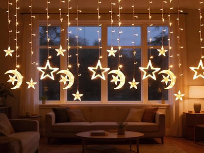 OLEEK Ramadan Lights Decorations - Ramadan Decorations for Home 2026 - Ramadan Decoration Lights - Ramadan Gifts for Kids - Ramadan Decor - Ramadan String Lights زينه رمضان - Ramadan led Lights - style: Integrated Crescent & Star
