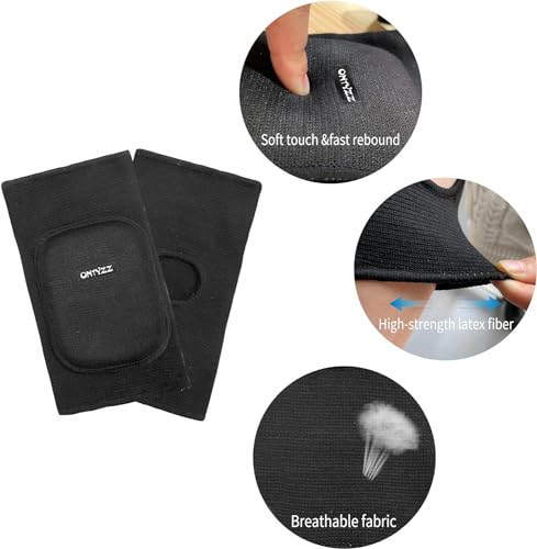 ONTYZZ Kids Elbow Pads Breathable Arm Stretchy Cotton Elbow Pads Elbow Protector for Skiing, Skating, Volleyball, Cycling Sports Safety Gear - color: Black-S