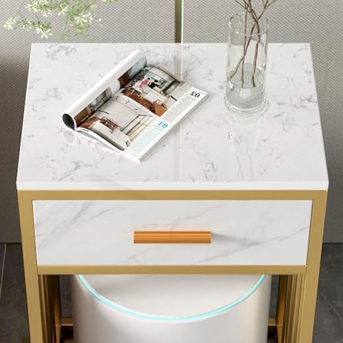 Sweeper Robot Storage Cabinet Sweeper Marble Shelves Above Living Room Fish Tank Shelf Sofa Side Table Storage Cabinet Sweeper Organizer(40x40x83cm) - size: 40x40x83cm