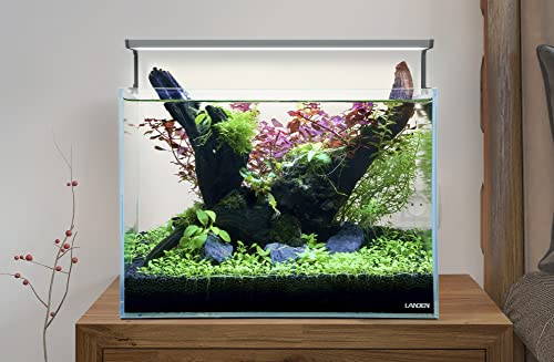 45P 10 Gallon Rimless Low Iron Aquarium Fish Tank,W17.7×D11.8×H11.8 in(45x30x30cm) 5mm Thickness with Nano Foam Leveling Mat - size: 10Gal W17.7×D11.8×H11.8 in(45x30x30cm)