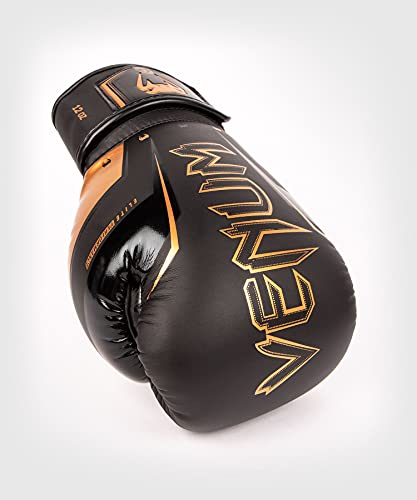 Venum Elite Evo Boxhandschuhe - color: Black/Bronze, size: 14 oz