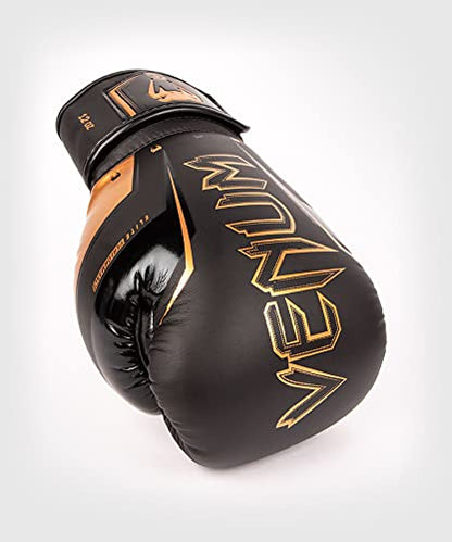 Venum Elite Evo Boxhandschuhe - color: Black/Bronze, size: 12 oz